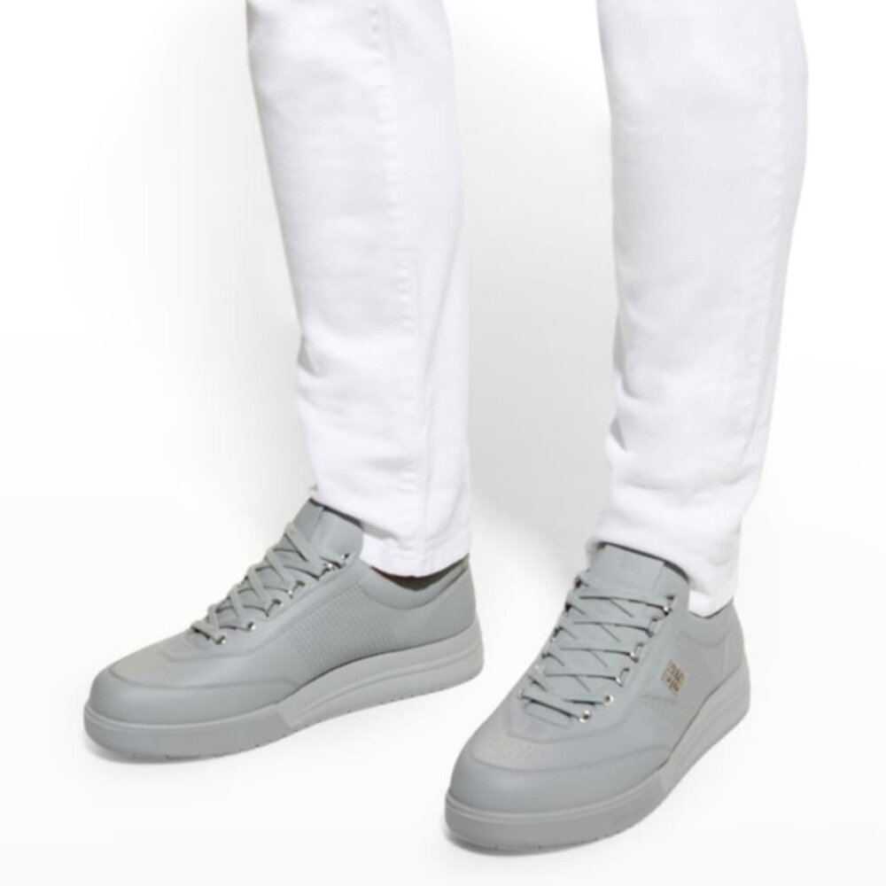 Givenchy Men's Leather G4 Logo Low-Top Sneakers in Graphite Size 43